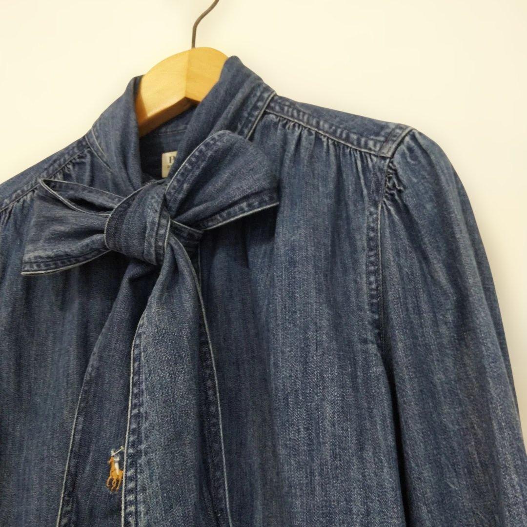 キ*ー様 現行QR ポロラルフローレン デニム＆サプライ ボウタイデニムシャツ