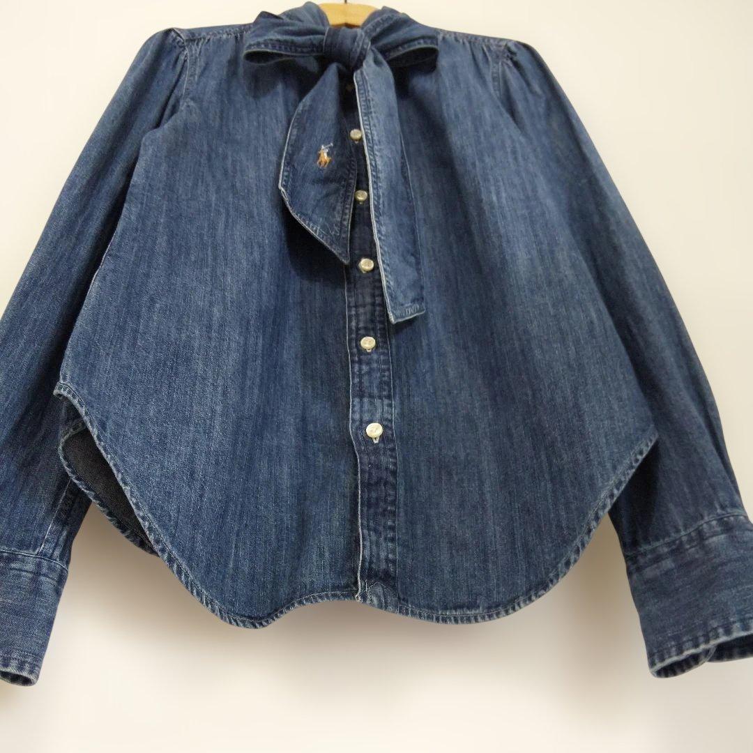 キ*ー様 現行QR ポロラルフローレン デニム＆サプライ ボウタイデニムシャツ