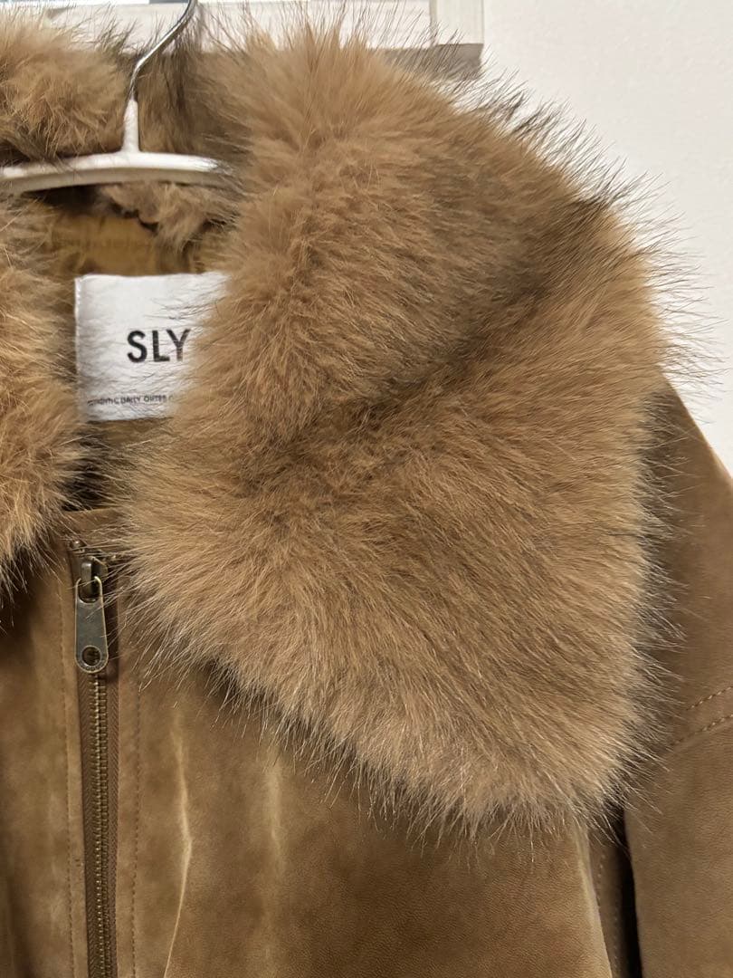 SLY ブラウン ファー襟 ジャケット