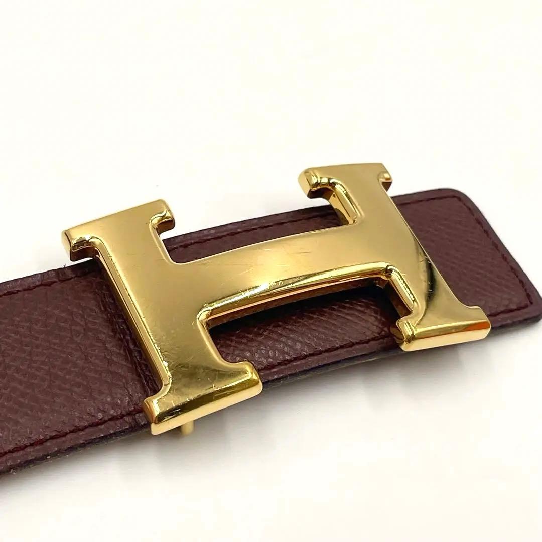 極美品✨HERMES コンスタンス レザーベルトH字型バックル サイズ70箱付き