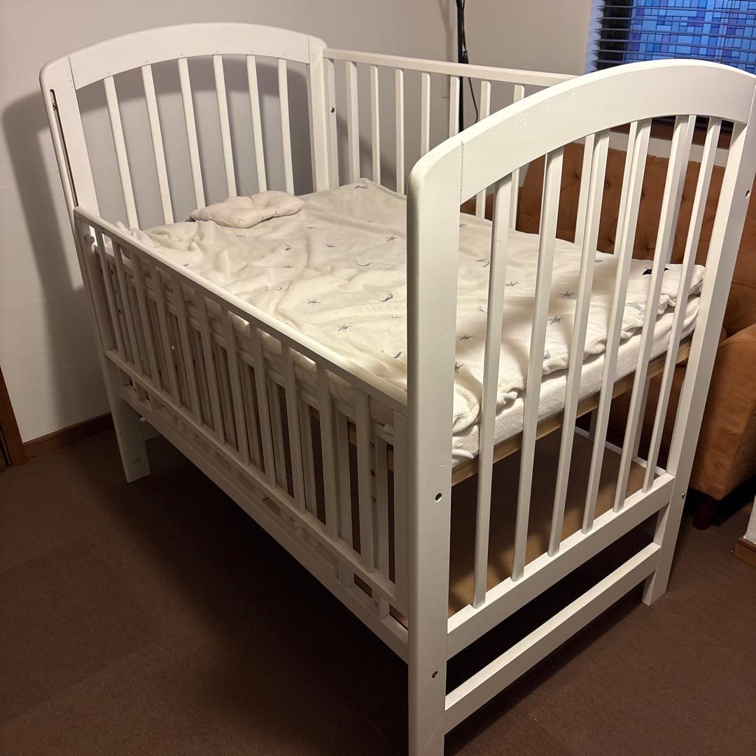 ※引取り限定　KATOJI ベビーベッド ハイタイプ（レギュラーサイズ）　＋布団