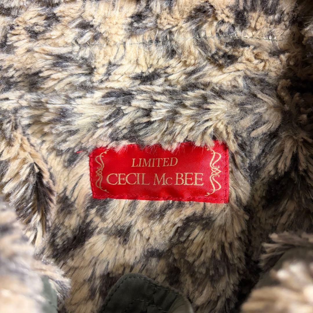 y2k 00s CECIL Mc BEE ファー　モッズコート　ヒョウ柄 ボア