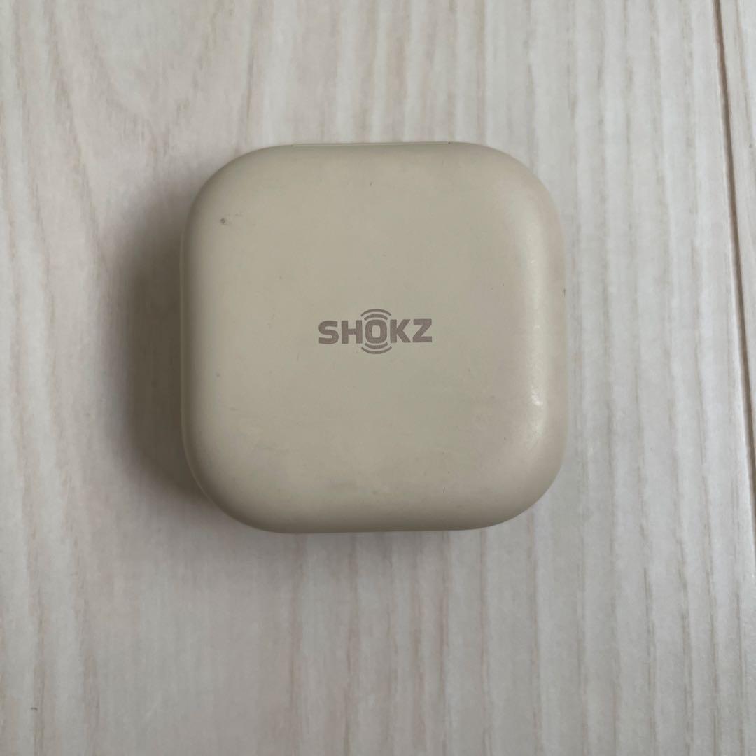 SHOKZ ワイヤレスイヤホン ホワイト 収納ケース付き