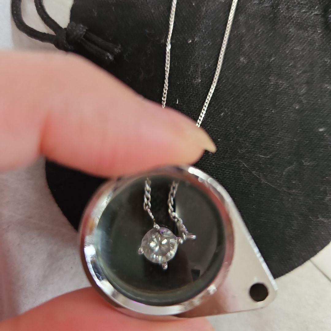 プラチナ　1粒ダイヤモンド　ネックレス