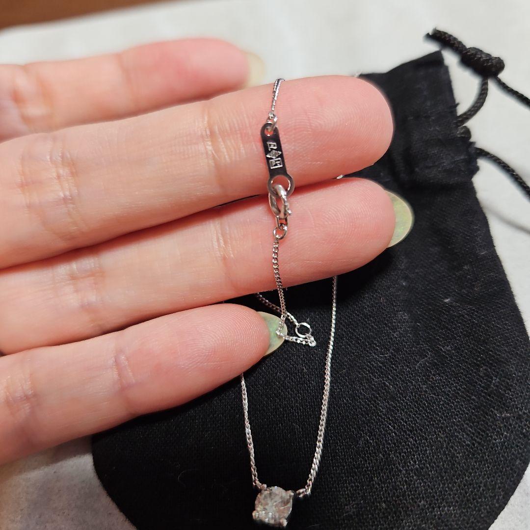 プラチナ　1粒ダイヤモンド　ネックレス