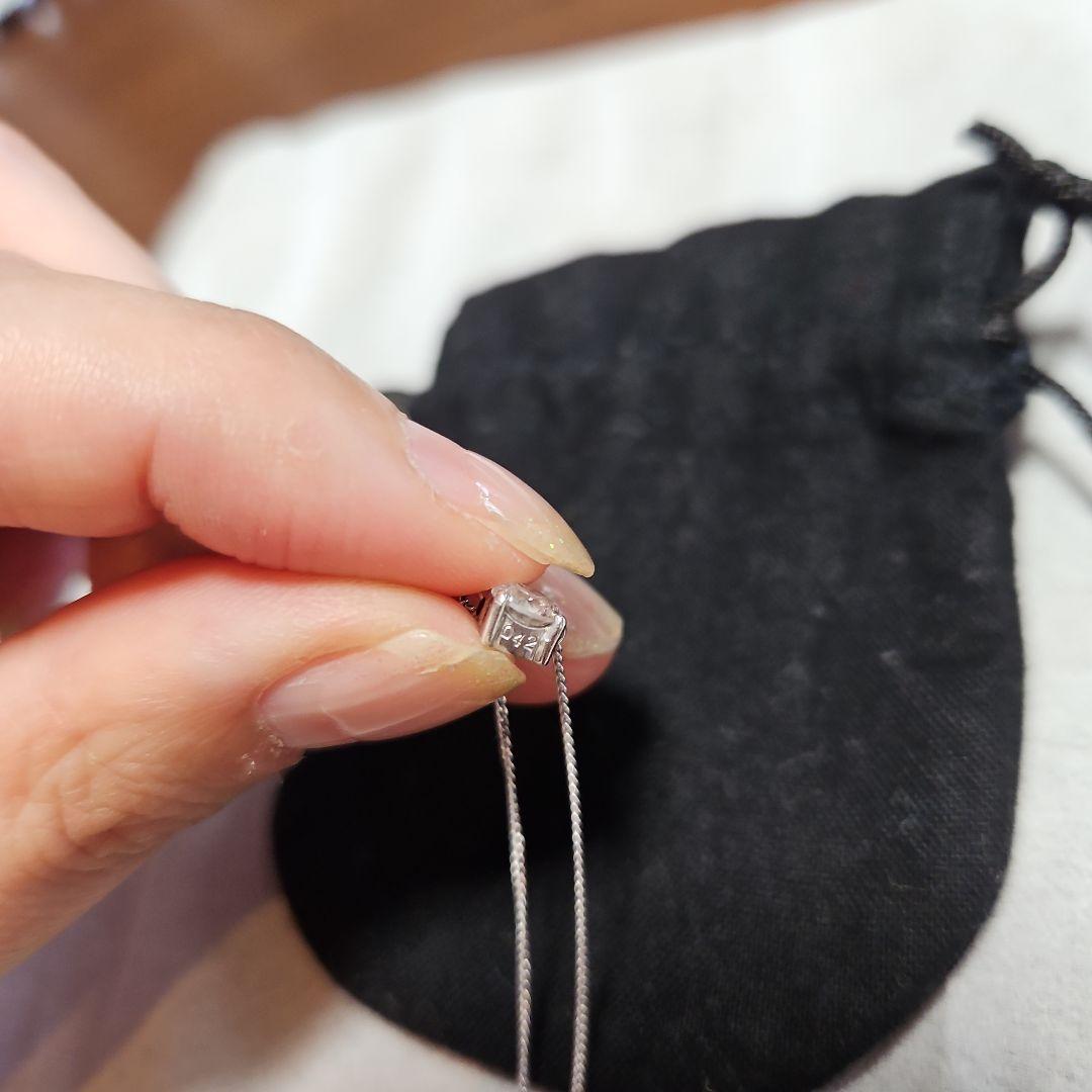 プラチナ　1粒ダイヤモンド　ネックレス