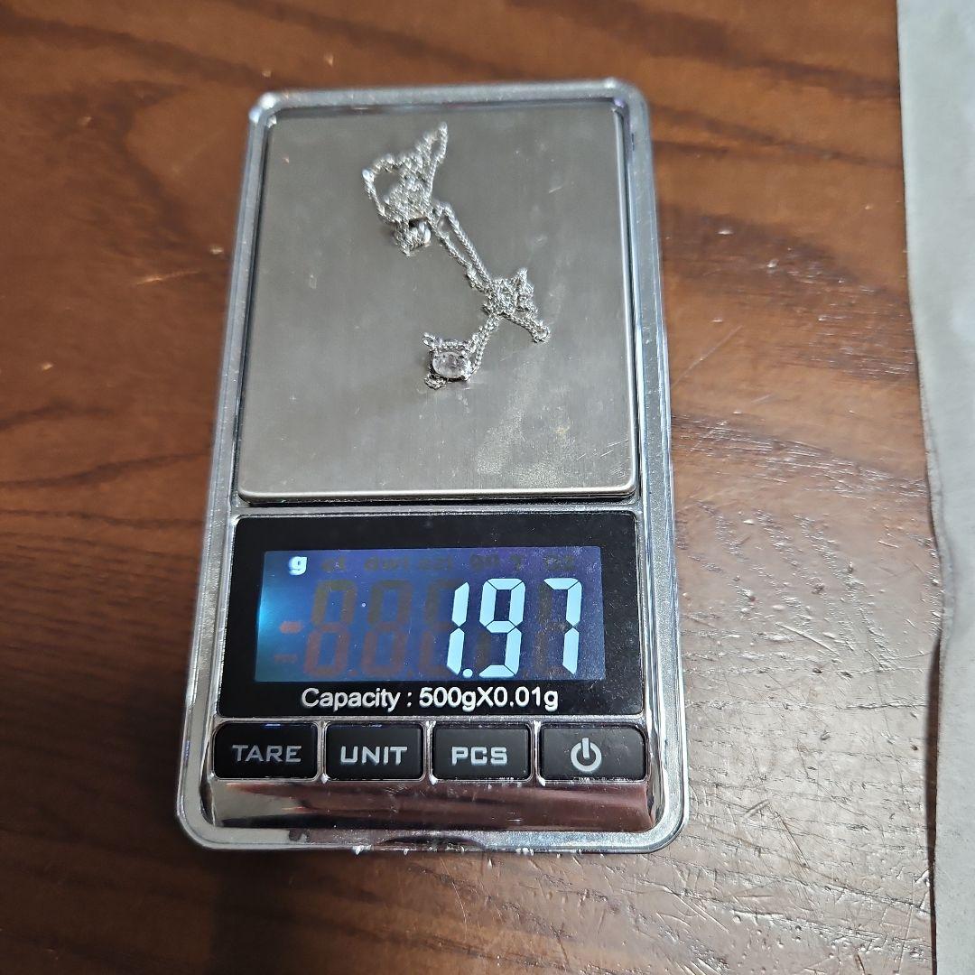 プラチナ　1粒ダイヤモンド　ネックレス