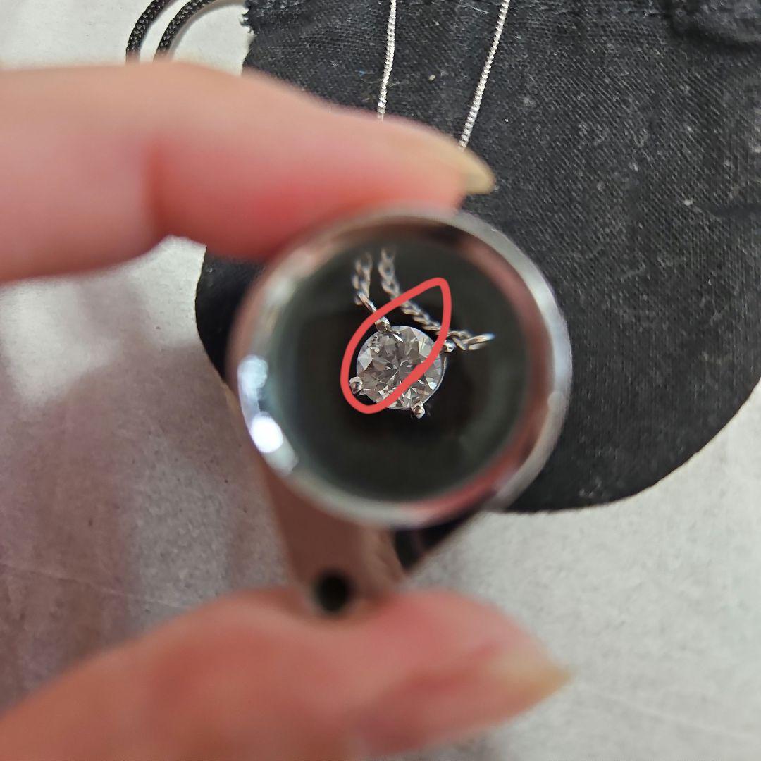 プラチナ　1粒ダイヤモンド　ネックレス