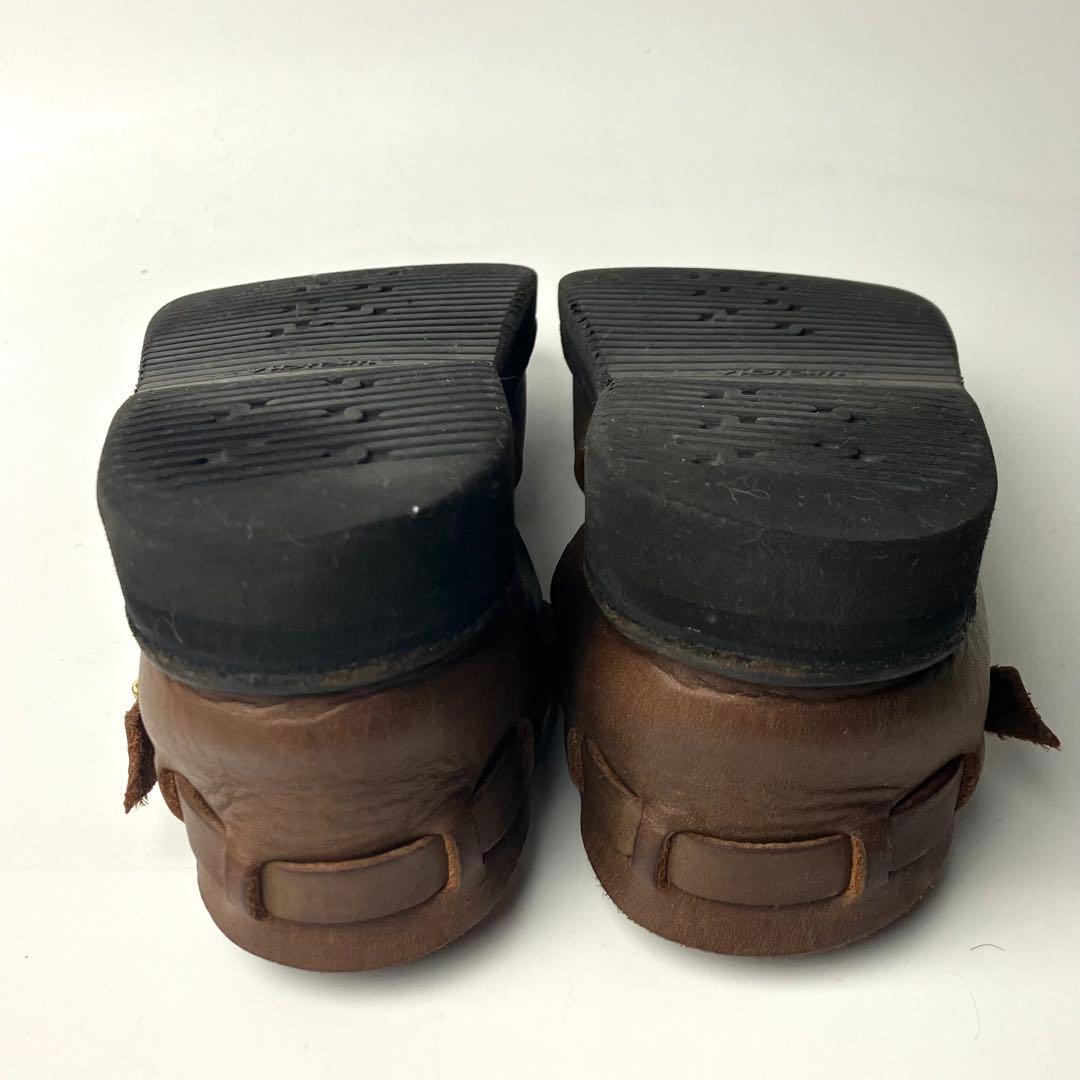 【美品】オーロラシューズ　ウエストインディアン　Tストラップ DBR 22.5㌢