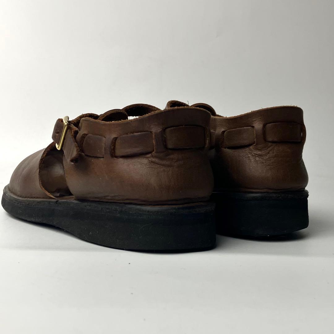 【美品】オーロラシューズ　ウエストインディアン　Tストラップ DBR 22.5㌢