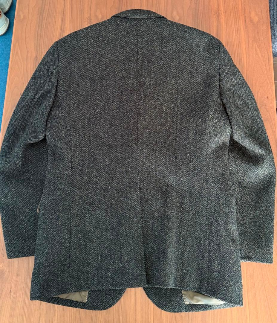 ハリスツイード テーラードジャケット モスグリーン
