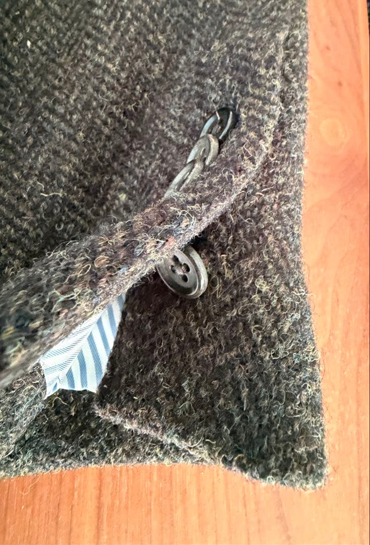 ハリスツイード テーラードジャケット モスグリーン