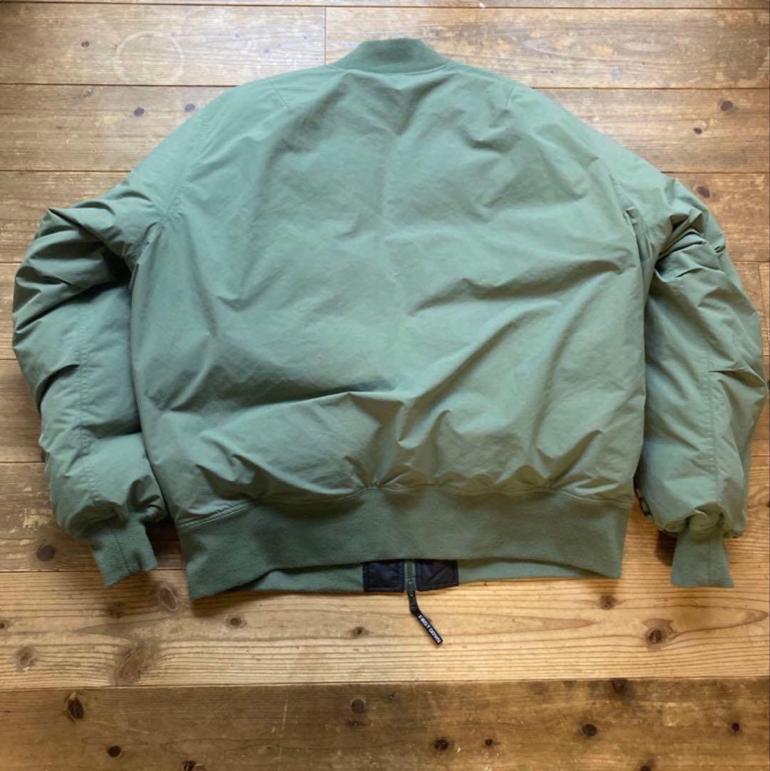 最終価格 FIRST DOWNダウンジャケット MA-1 Lサイズ リバーシブル