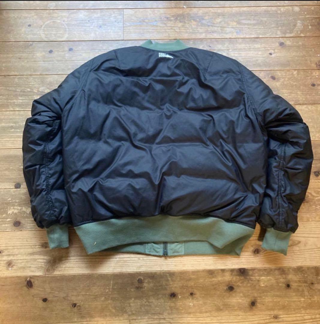 最終価格 FIRST DOWNダウンジャケット MA-1 Lサイズ リバーシブル