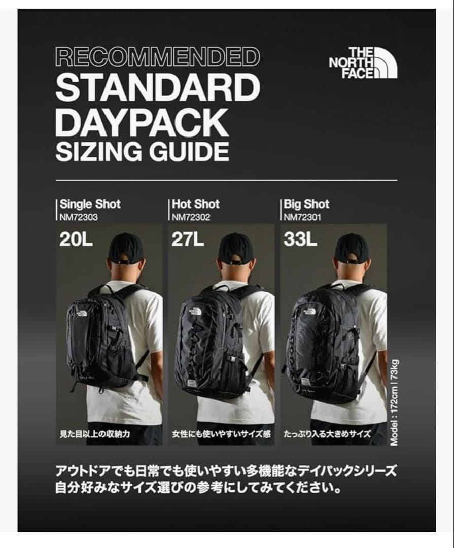 ザノースフェイス　リュック Hot Shot ホットショット NM72302