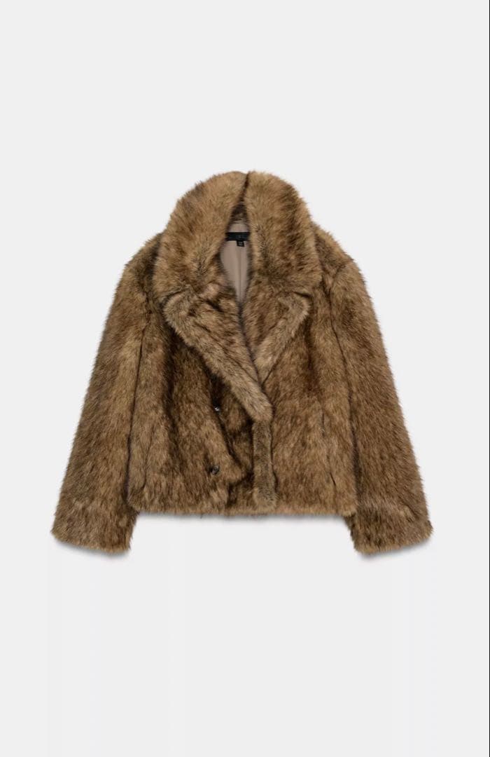 ZARAショートフェイクファーコート8073335700タグ付き試着のみ未使用品