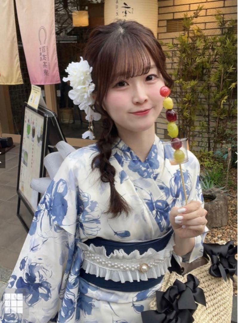 GRL 水彩花柄浴衣セット[fy028]