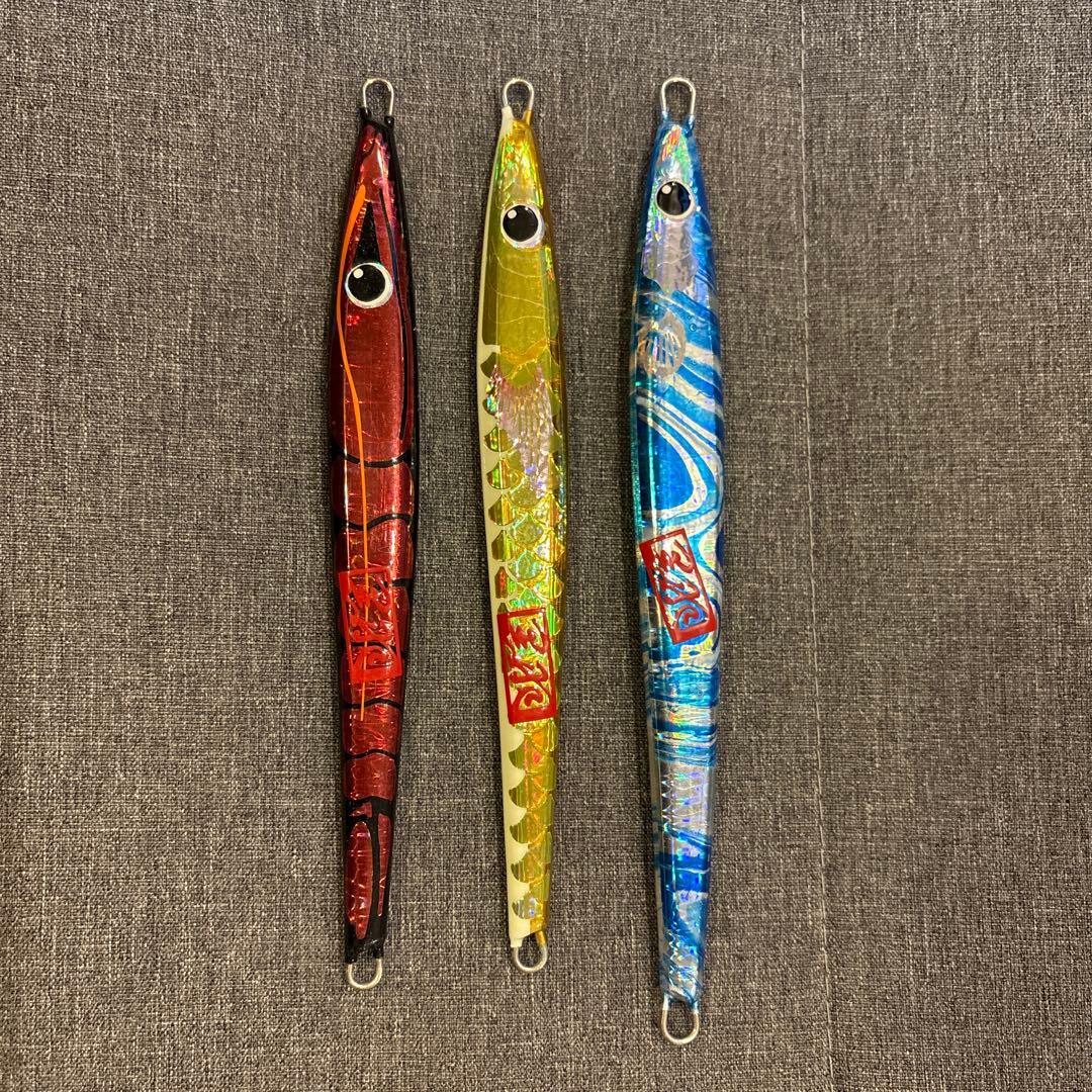 羽田ジグ　ハダジグ　ホロホロ 右から200グラム　150グラム　150グラム