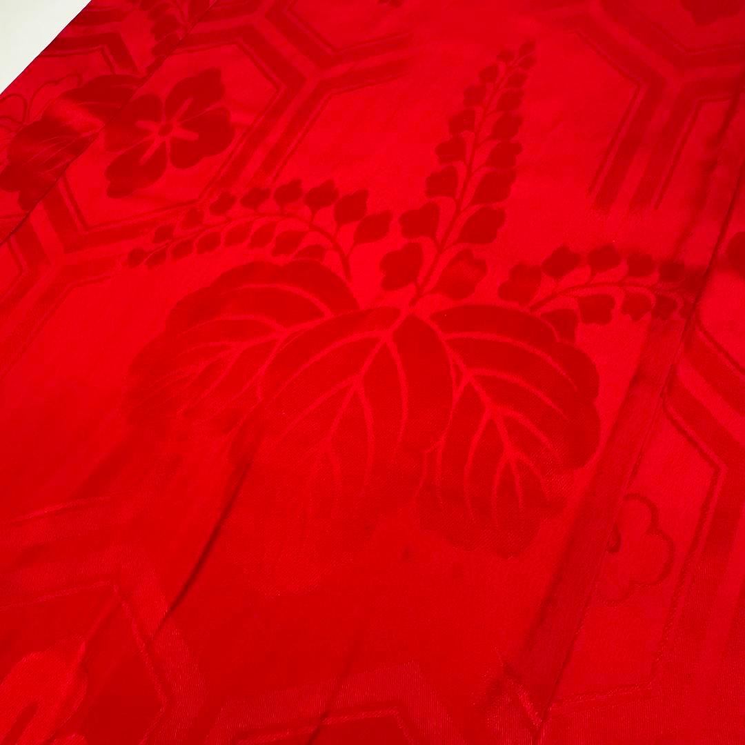 【着物と帯 時流】J241274s◆正絹 振袖用 長襦袢◆赤色 Mサイズ 美品