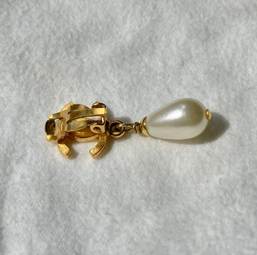 CHANEL ゴールドパールイヤリング【ヴィンテージ品】(片耳用)