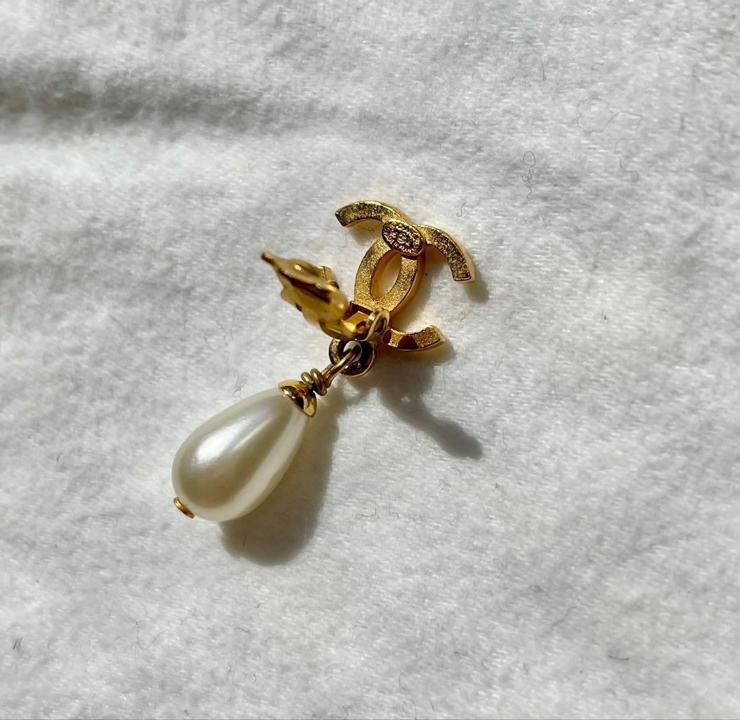 CHANEL ゴールドパールイヤリング【ヴィンテージ品】(片耳用)