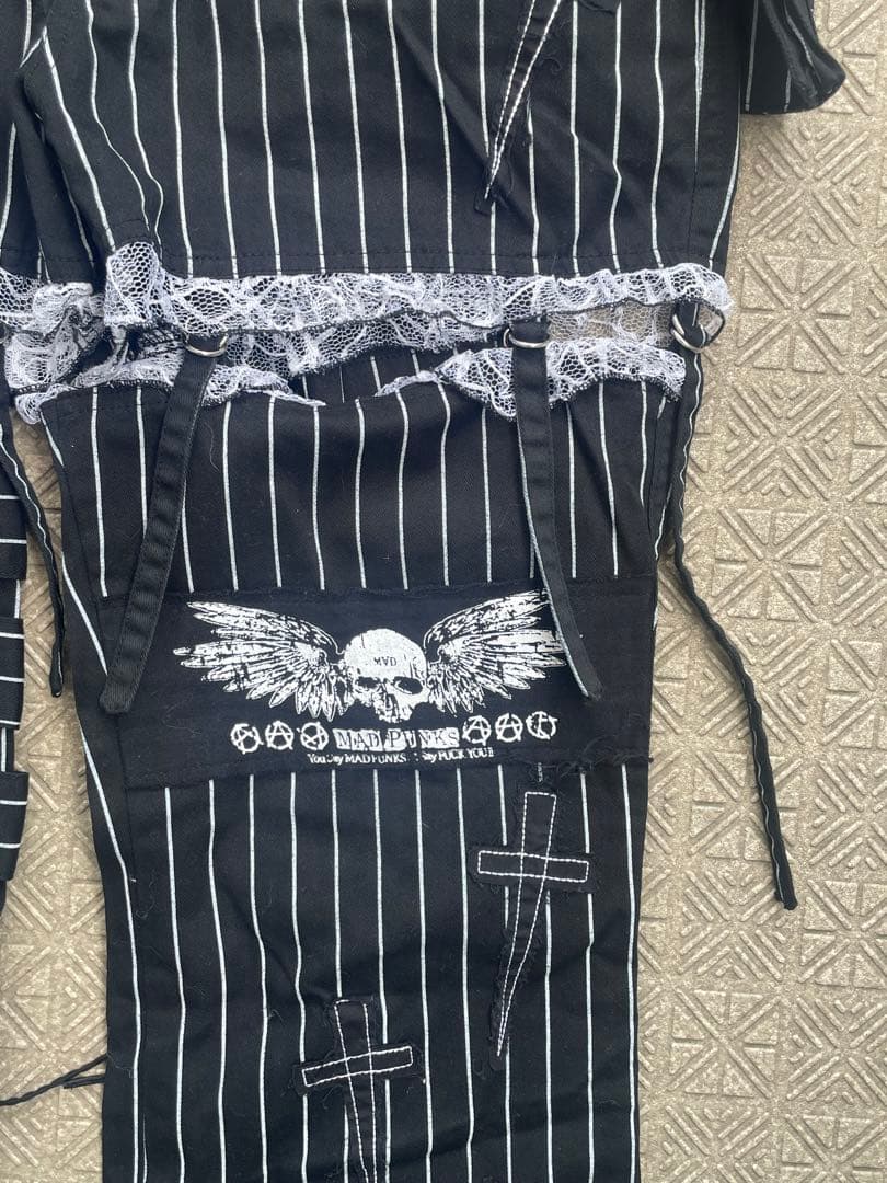 パンツ Y2K MAD PUNKS gimmick lace cargo pants