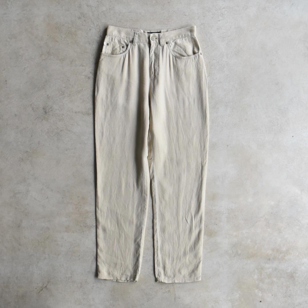90s ラルフローレン 高級 リネン パンツ 6 スラックス USA