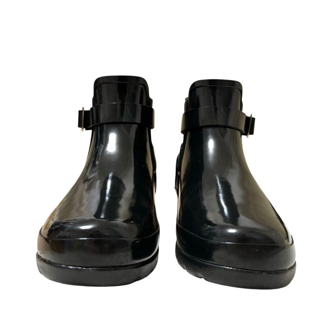 極美品【HUNTER】レインブーツ リファインド グロス キルテッド チェルシー