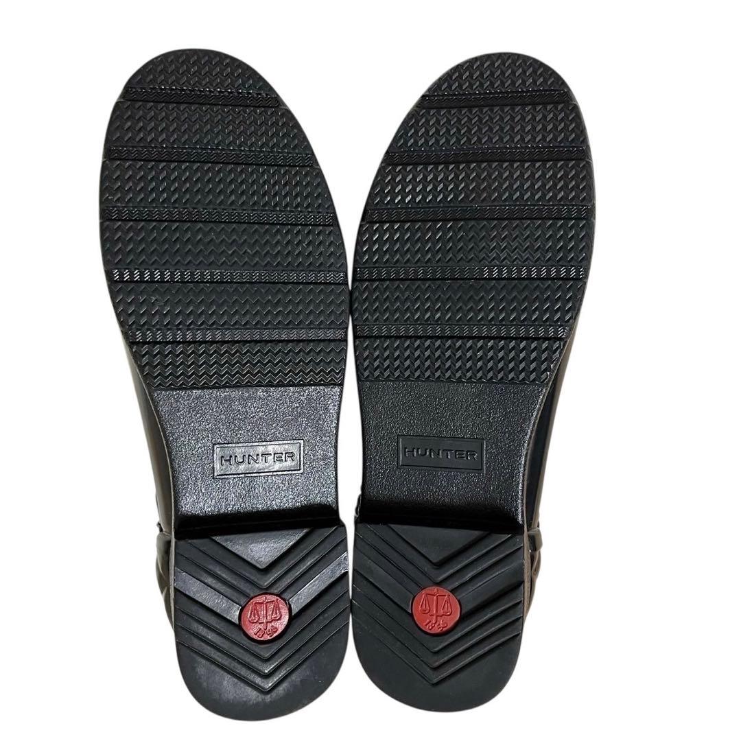 極美品【HUNTER】レインブーツ リファインド グロス キルテッド チェルシー