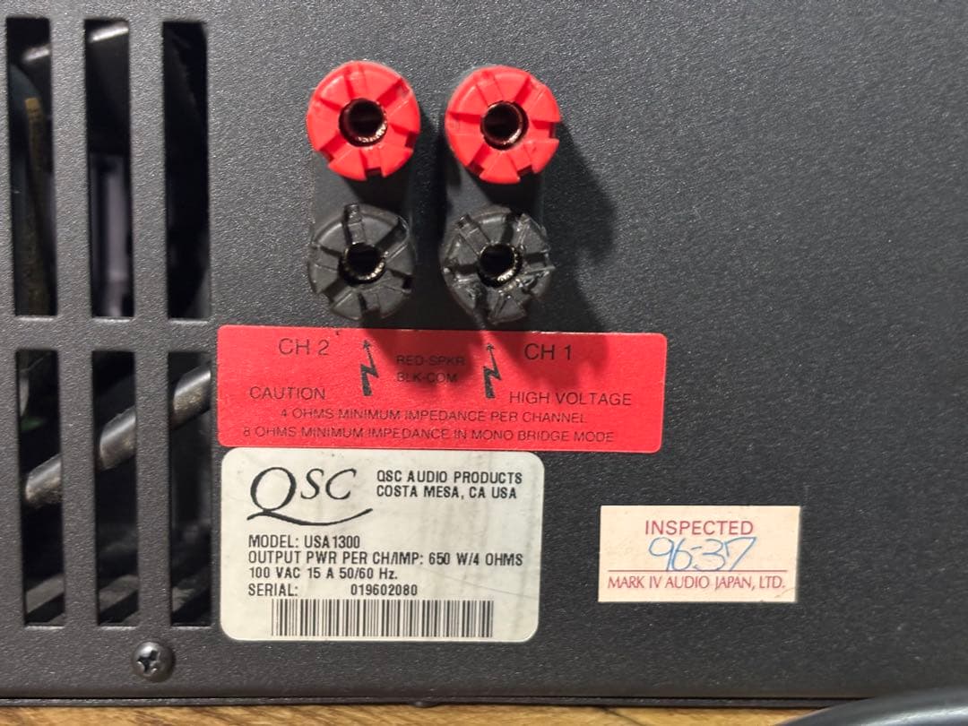ふ*ま様 ◎動作品◎QSC AUDIO◎USA1300◎ステレオパワーアンプ