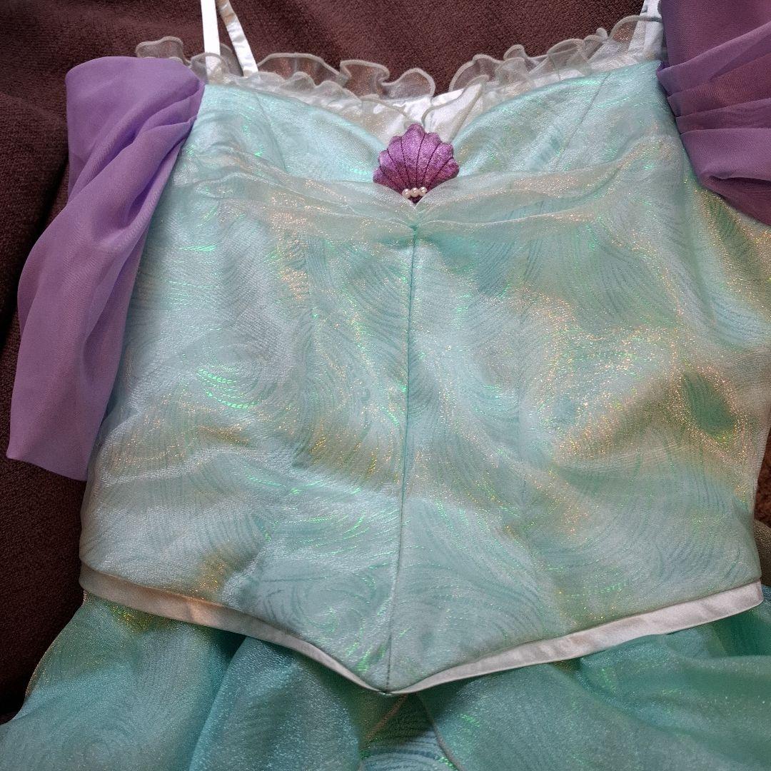 ディズニー公式　アリエルドレス　140　髪飾りつき