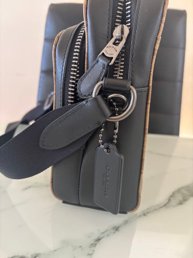 【超美品】COACH ショルダーバッグ ブラウン/ブラック