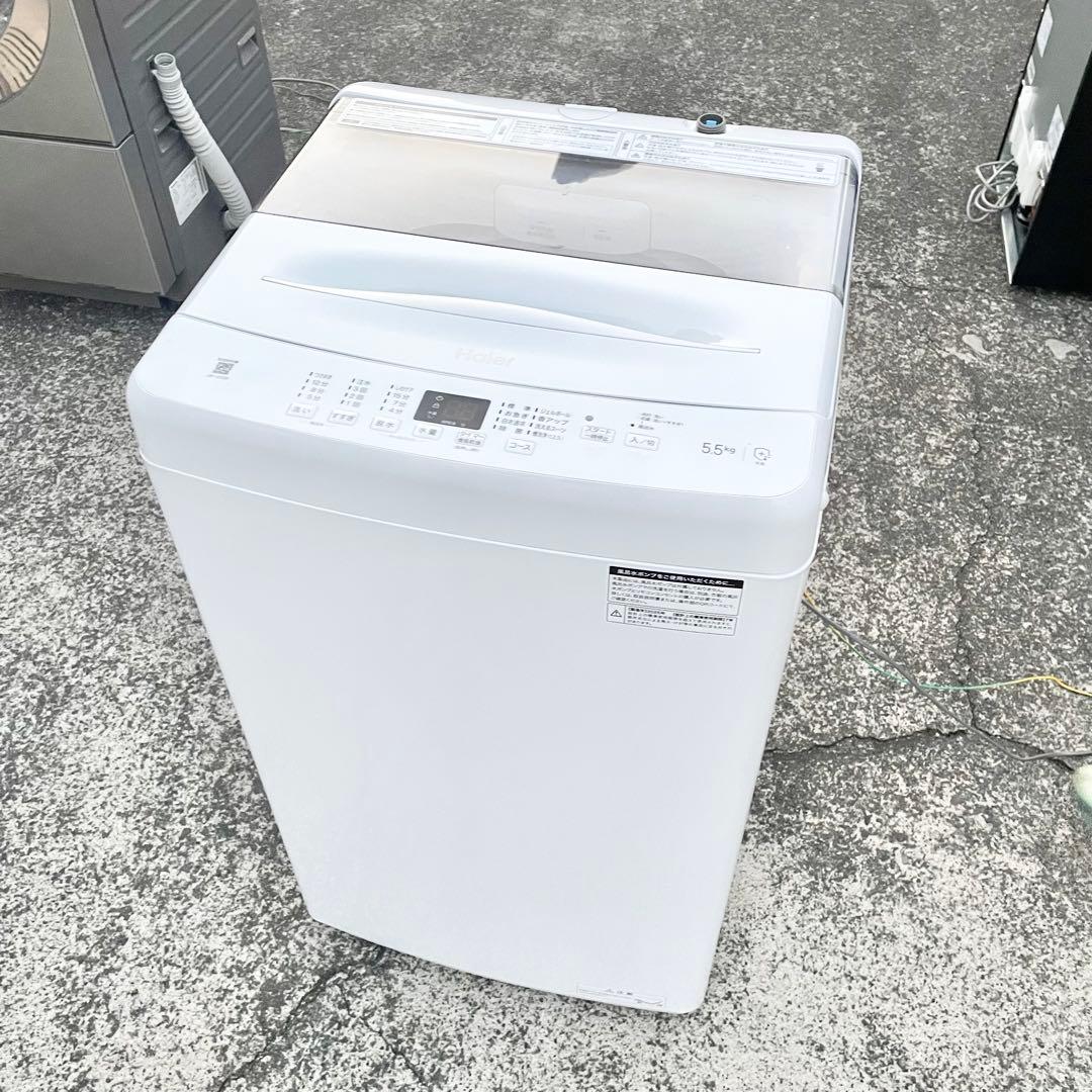 【美品】2025年製 Haier 全自動洗濯機 5.5kg JW-U55B F