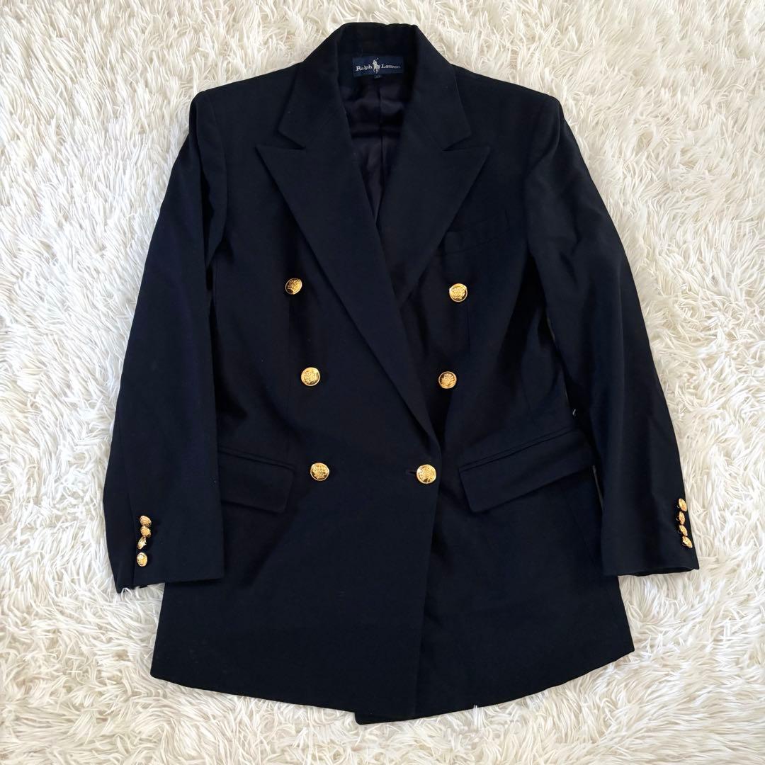 W*n様 【本物】ラルフローレン 紺ブレ ダブル 金ボタン 大きいサイズ ジャケ