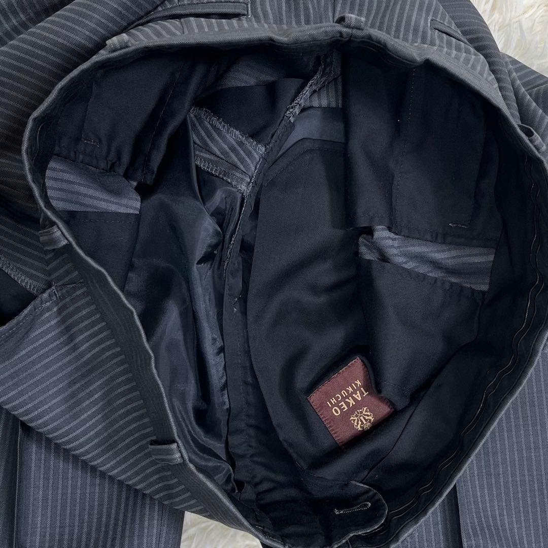 TAKEO KIKUCHI ストライプ ビジネススーツ ダークグレー サイズ3