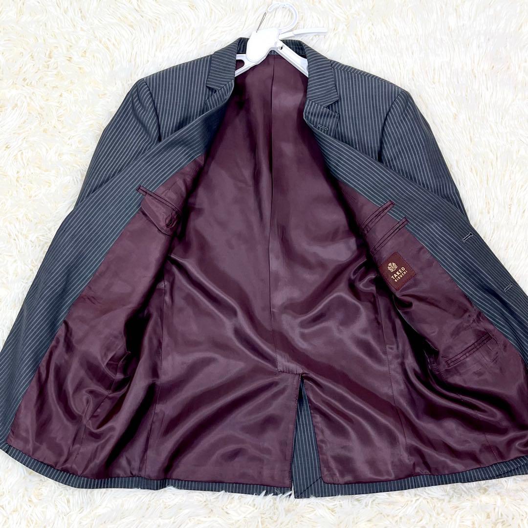 TAKEO KIKUCHI ストライプ ビジネススーツ ダークグレー サイズ3