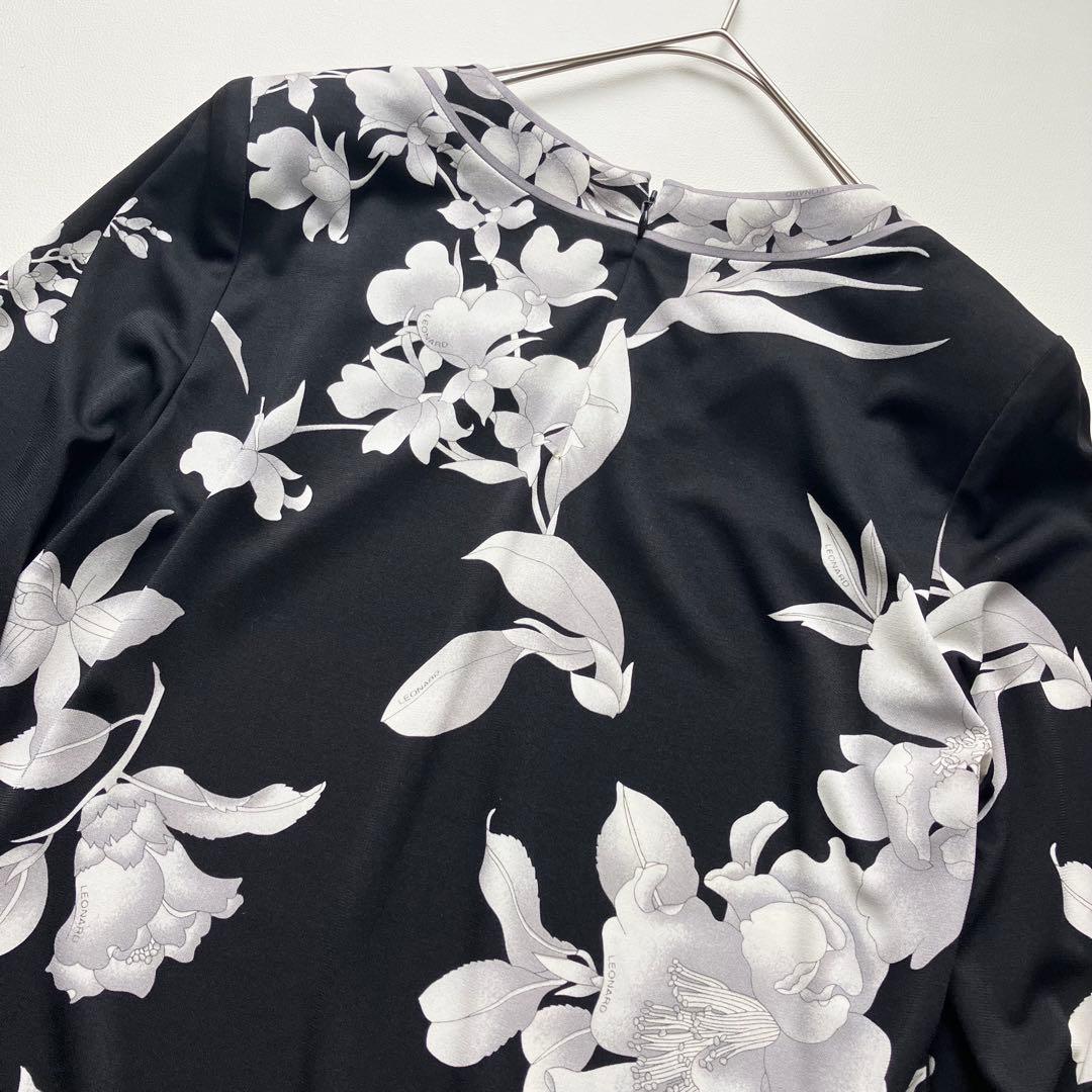 近年美品　レオナール　チュニック　カンカン　花柄　40