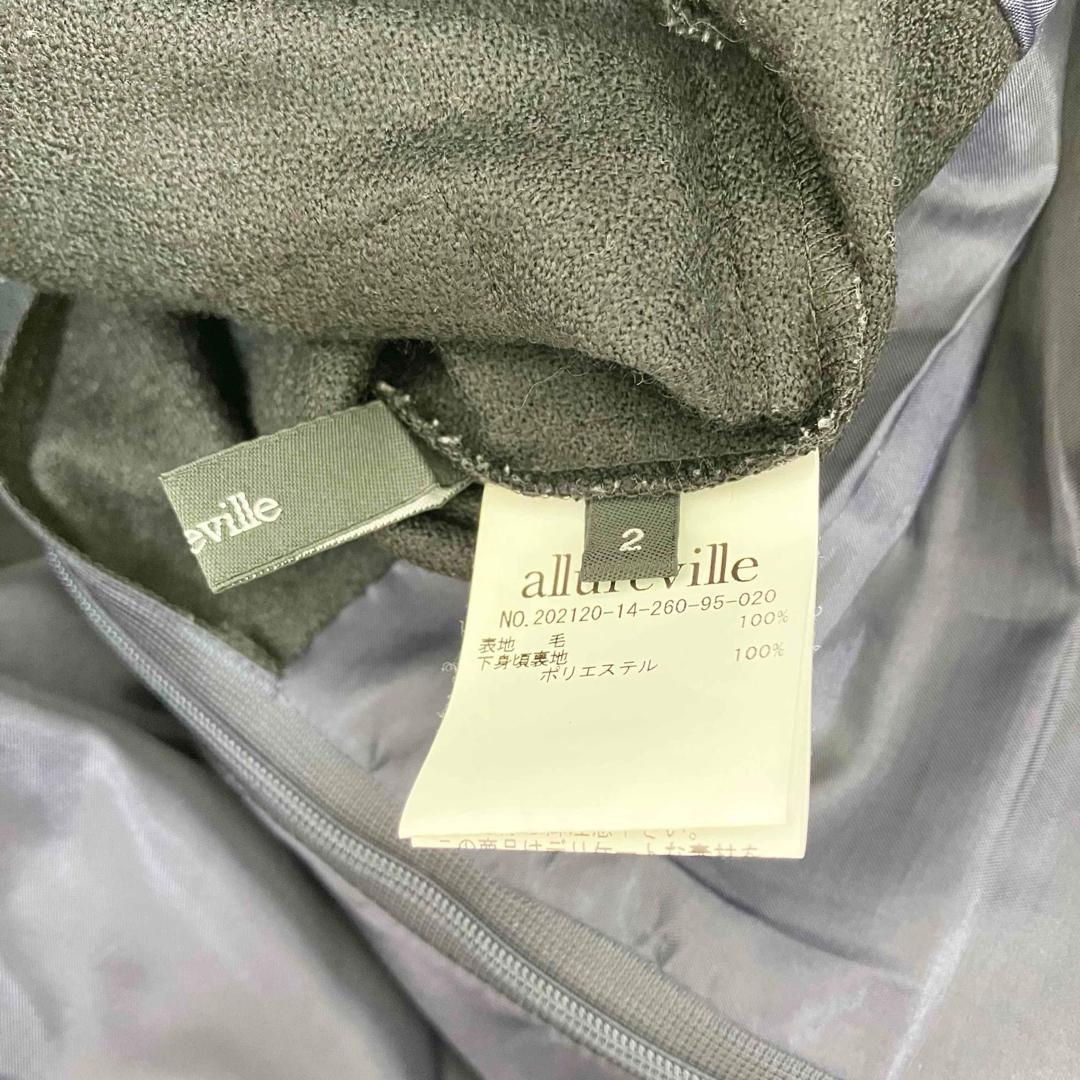 アルアバイル ジョーゼットスラシュネックワンピース ブラック サイズ2