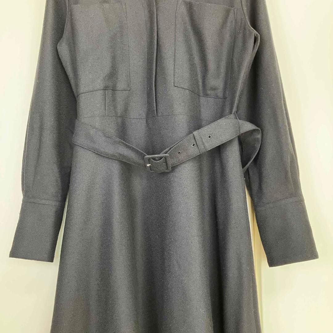 アルアバイル ジョーゼットスラシュネックワンピース ブラック サイズ2