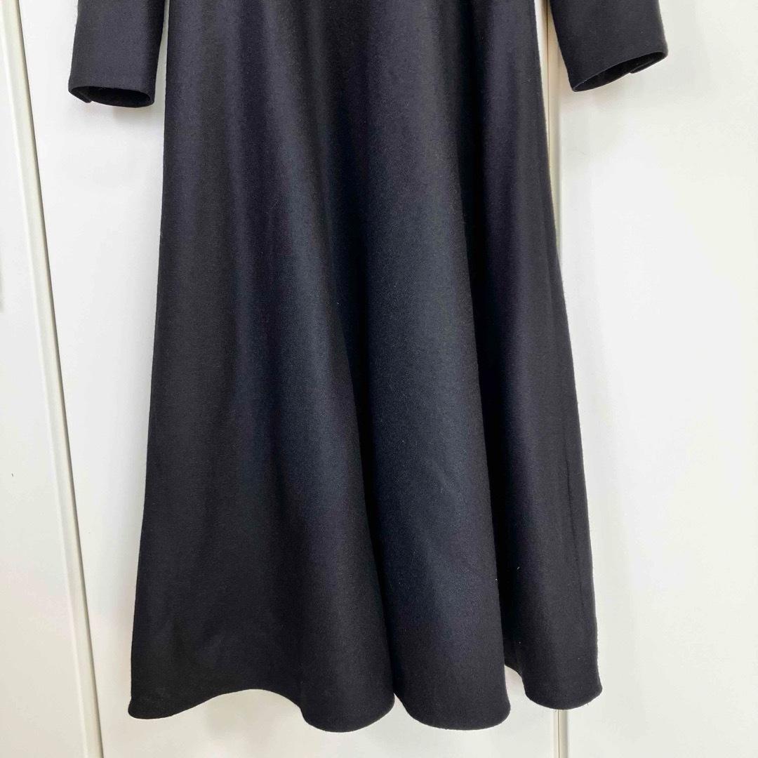 アルアバイル ジョーゼットスラシュネックワンピース ブラック サイズ2