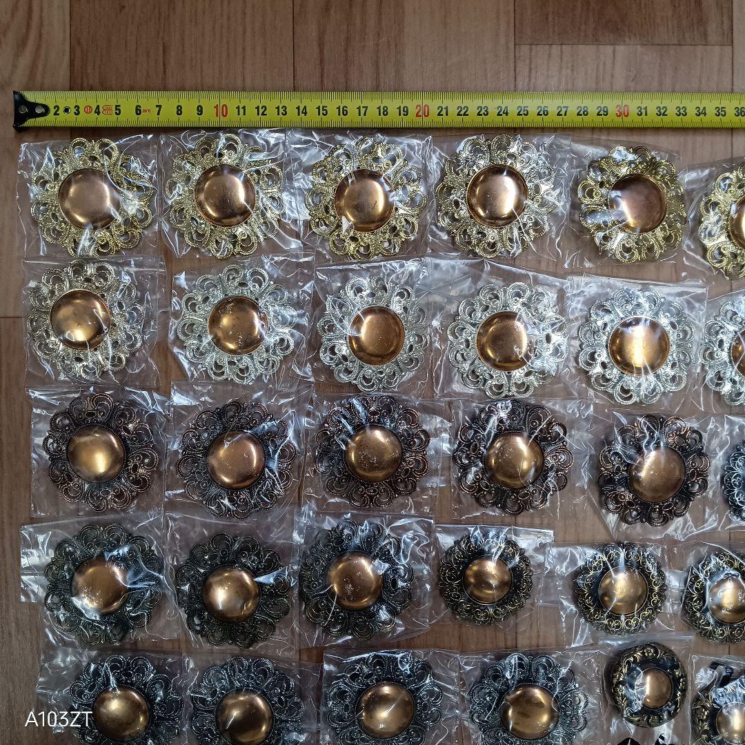 未使用 七宝焼 材料 ブローチ ペダントトップ 420個 まとめて