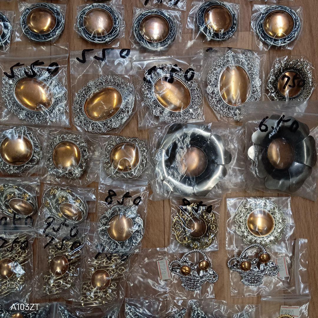 未使用 七宝焼 材料 ブローチ ペダントトップ 420個 まとめて