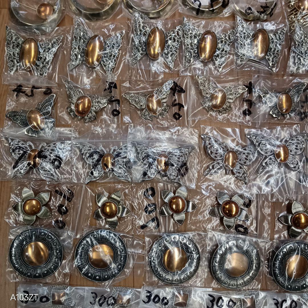 未使用 七宝焼 材料 ブローチ ペダントトップ 420個 まとめて