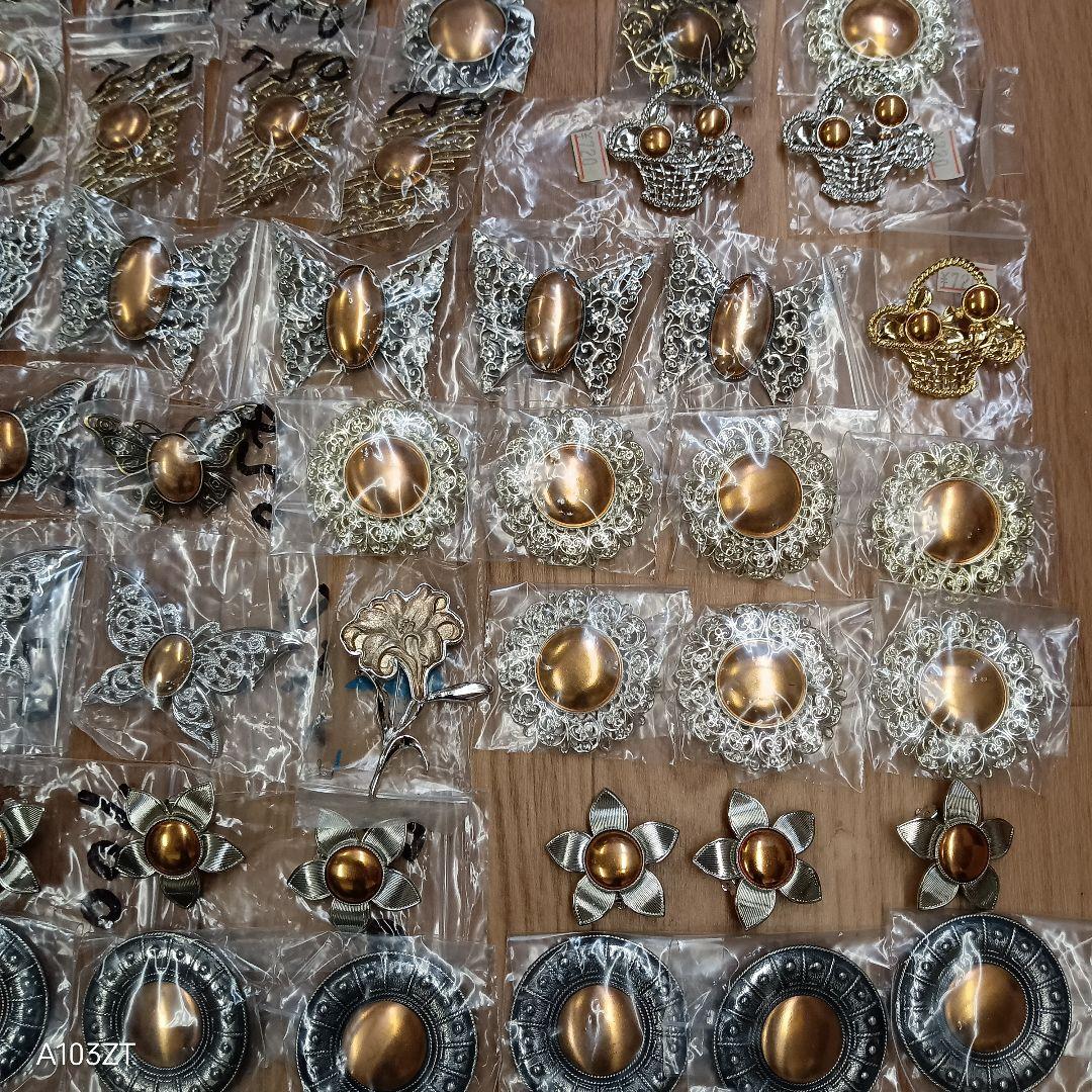 未使用 七宝焼 材料 ブローチ ペダントトップ 420個 まとめて