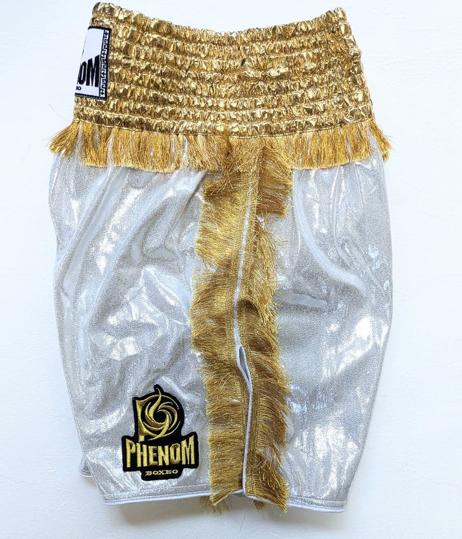 未使用LサイズPHENOMラメ生地ゴールドフリンジ ボクシングショーツ