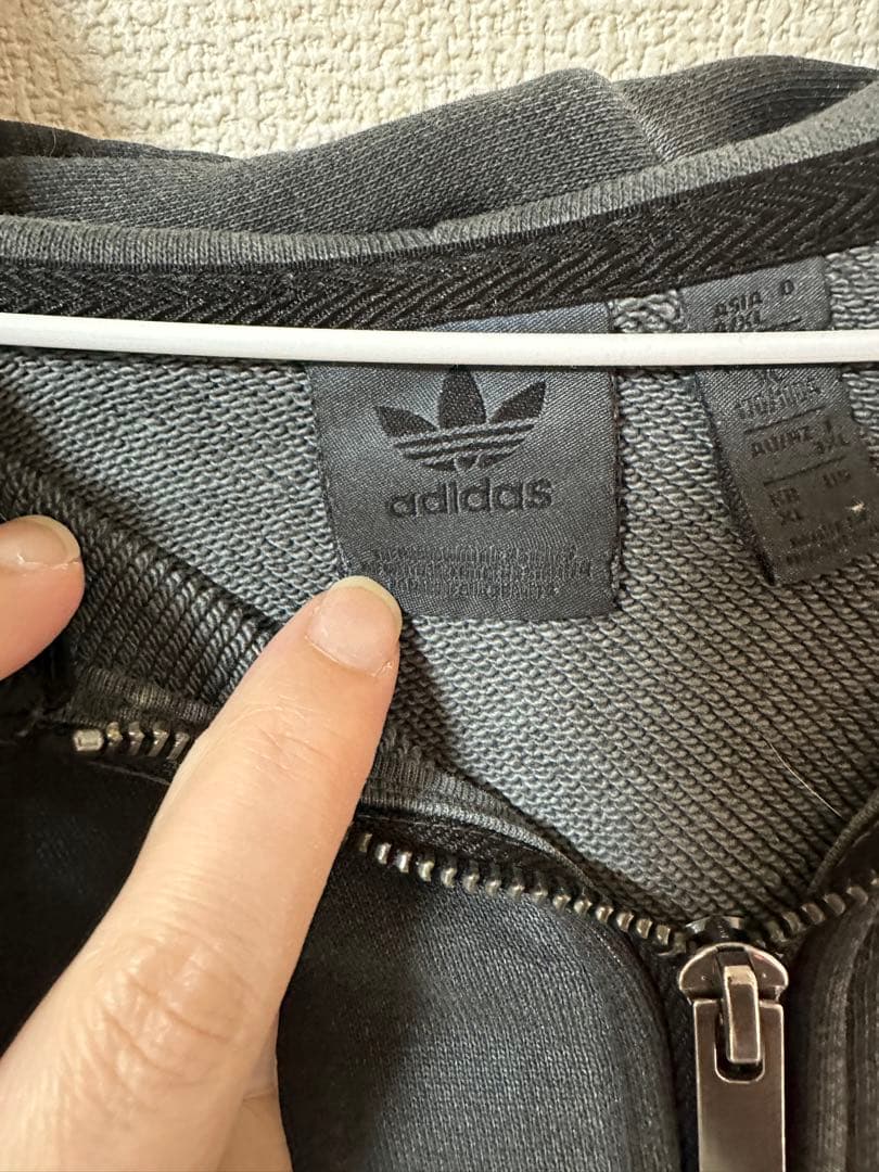 Adidasシーズン2ウォッシュド ダブルジップパーカー