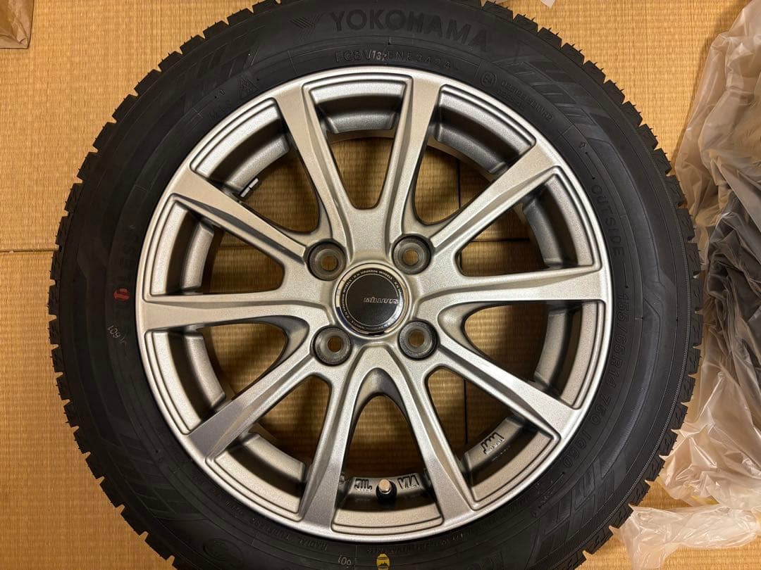 YOKOHAMA スタッドレスタイヤホイール4本セット155/65R14 75Q