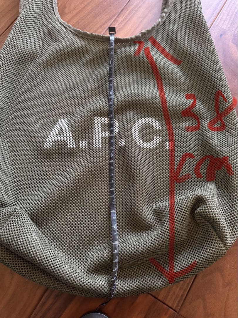 APC アーペーセー　メッシュバッグ トートバッグ オリーブ