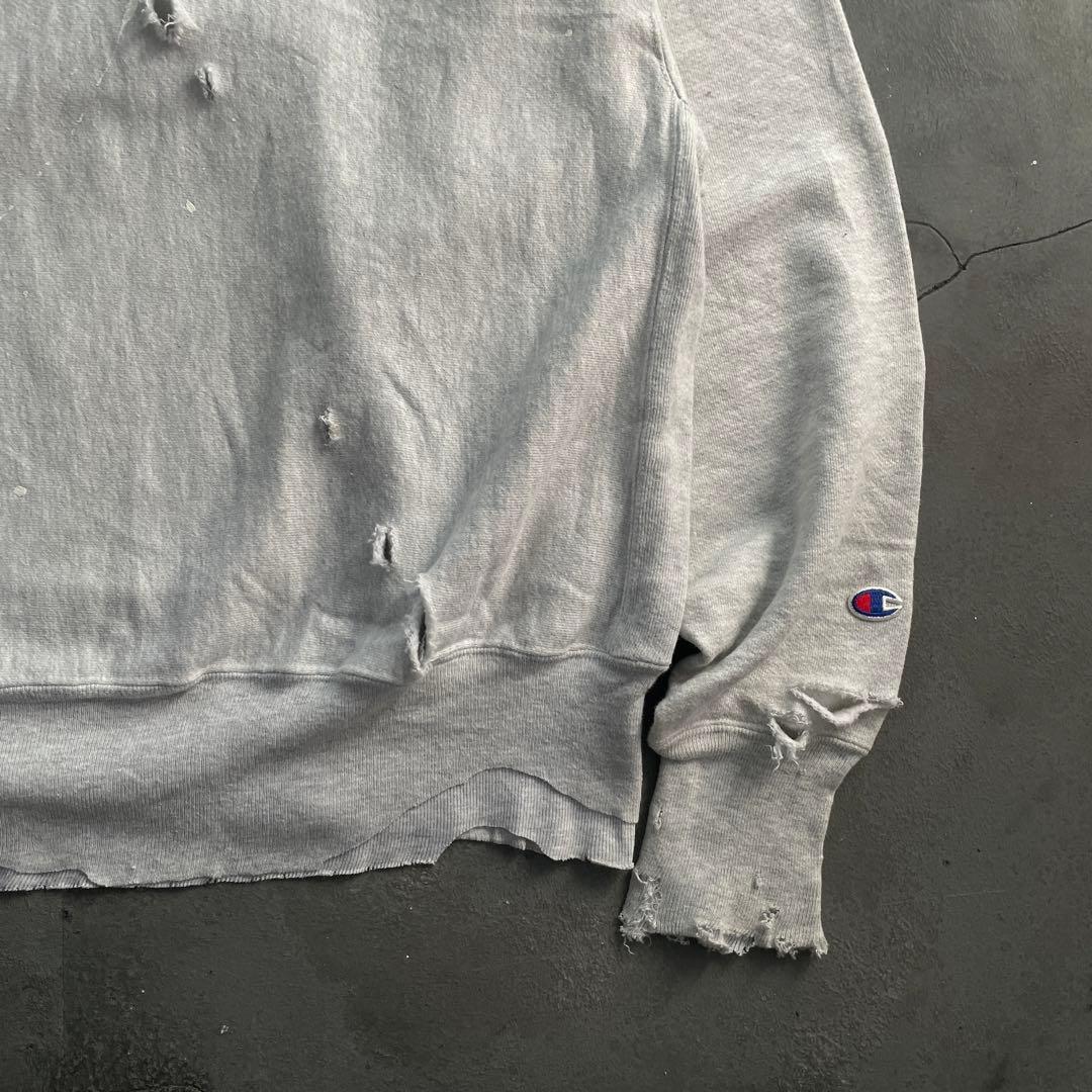 90's grunge is dead“ペイント“杢”XL“boro sweat