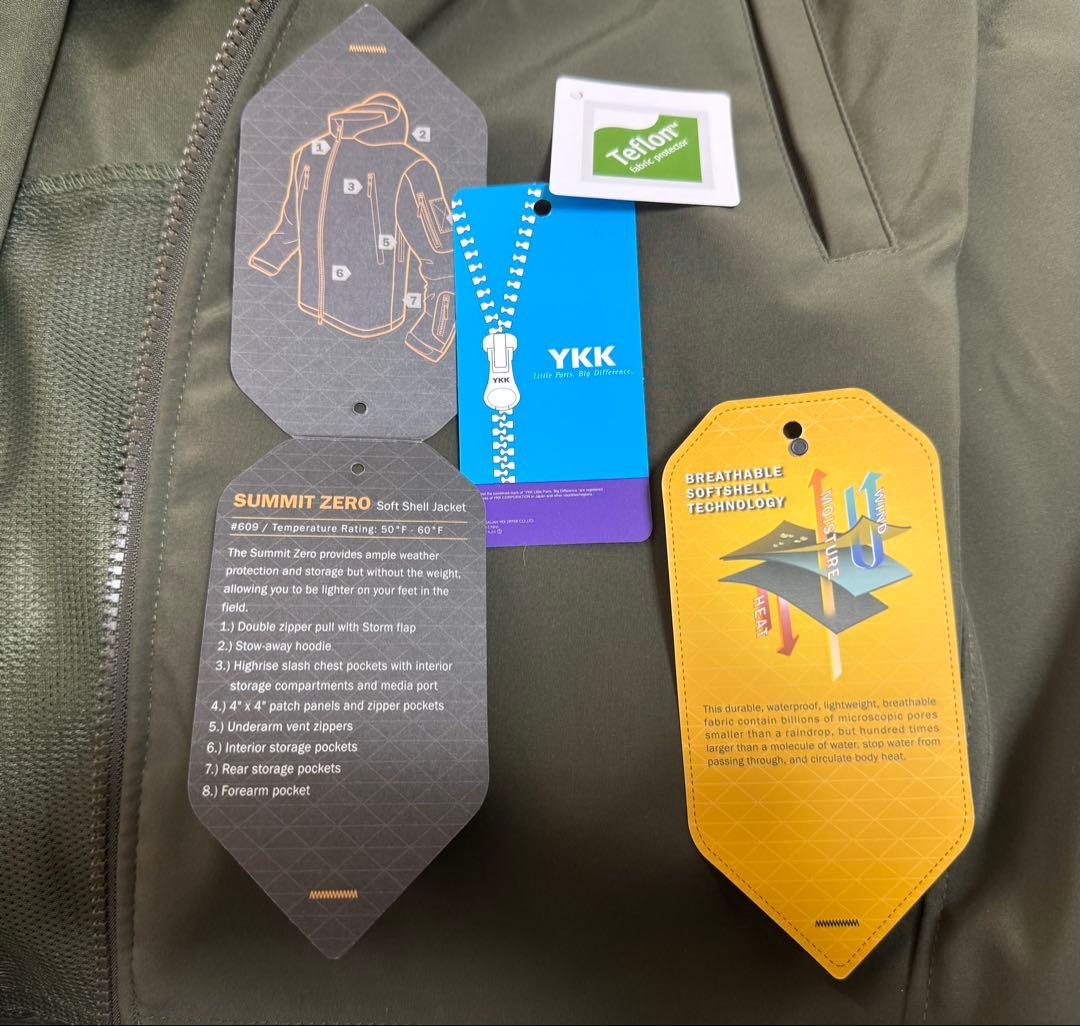 CONDOR609 SUMMITZERO ソフトシェルジャケット OD US-M